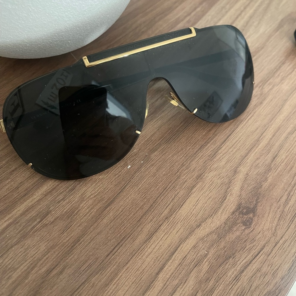 Versace Black and Gold Men's Sunglasses